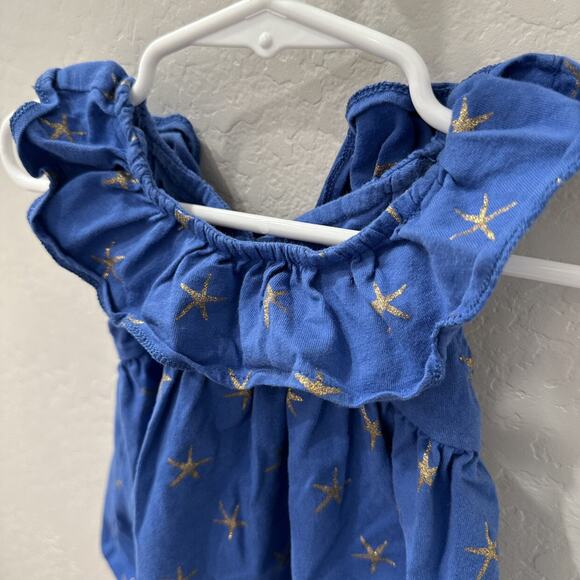 Tea Collection Blue Sparkle Stars Ruffle Tank Dress - Picture 2 of 8